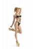 Seksowne body paseczki czarne L/XL